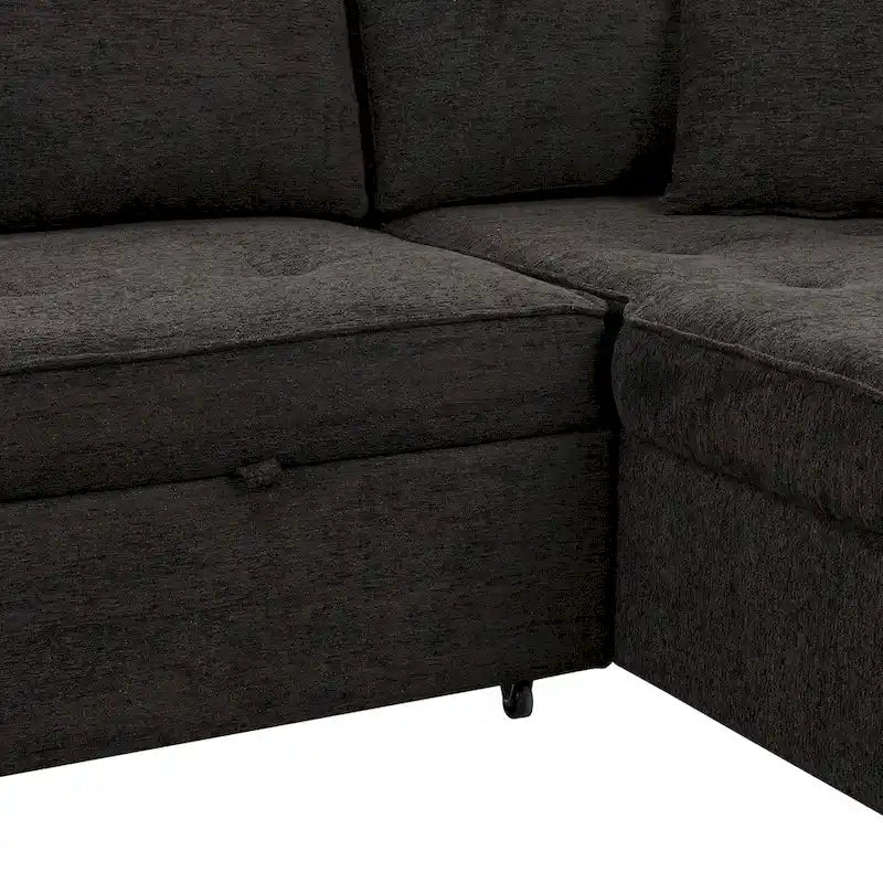 Modern L-Shape 3 Seat Reversible Sectional Sofa