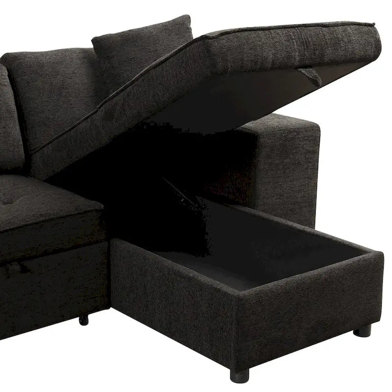 Modern L-Shape 3 Seat Reversible Sectional Sofa