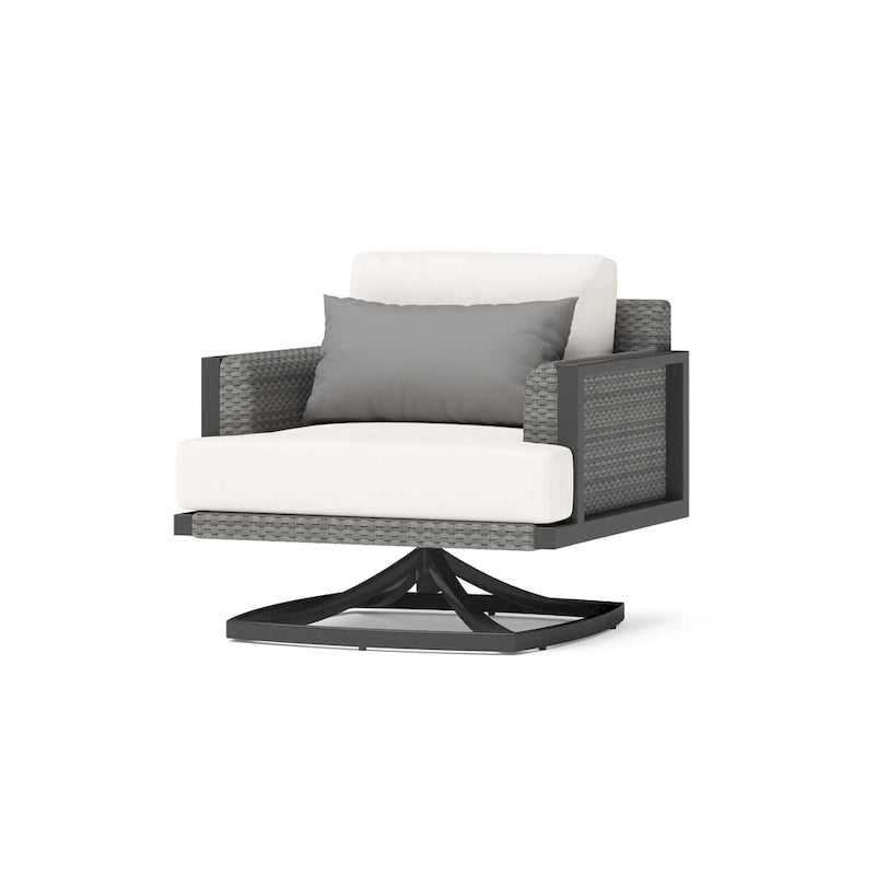 Vistano 7 Piece Sunbrella Outdoor Patio Motion Fire Seating Set - Gray