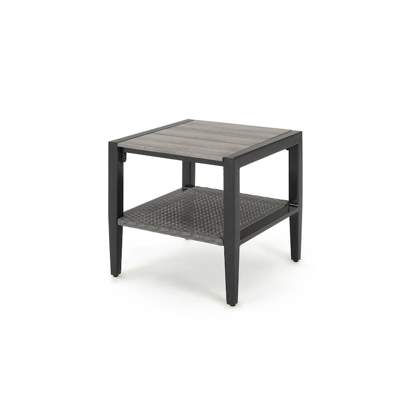 Vistano 7 Piece Sunbrella Outdoor Patio Motion Fire Seating Set - Gray