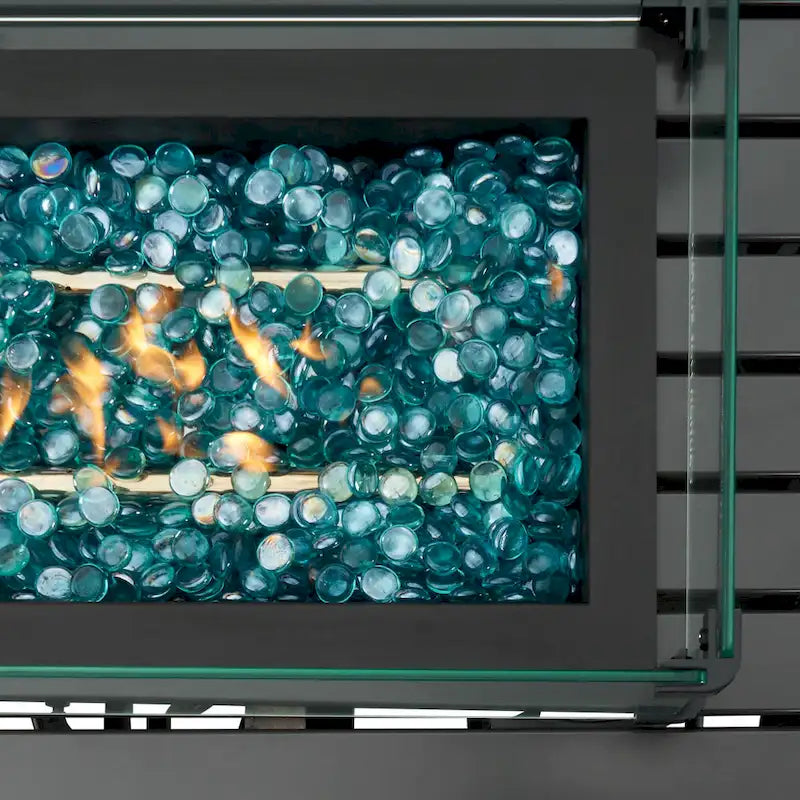 Vistano 7 Piece Sunbrella Outdoor Patio Motion Fire Seating Set - Gray