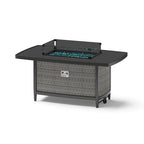 Vistano 7 Piece Sunbrella Outdoor Patio Motion Fire Seating Set - Gray