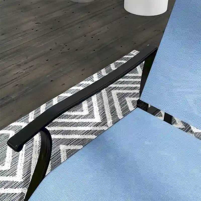 3 Piece Outdoor Gliders Set with Steel Frame, Tempered Glass Top Table