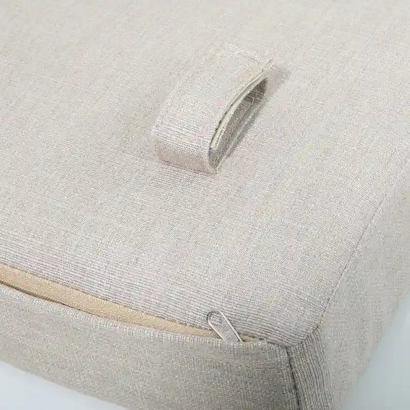 Outdoor Dining Bench Patio Loveseat Bench with Beige Cushion