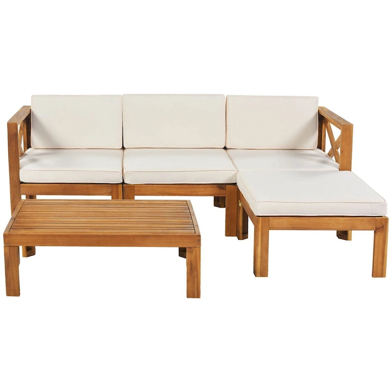 Nestfair Outdoor 5-Piece Sectional Sofa Set with Cushions