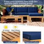 Nestfair Outdoor 5-Piece Sectional Sofa Set with Cushions