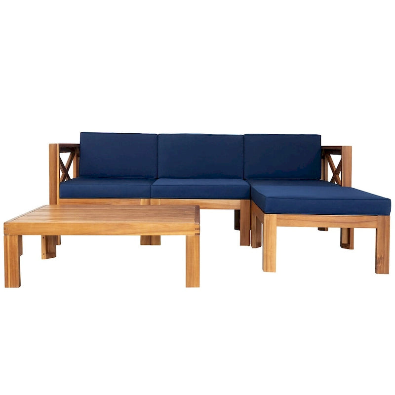 Nestfair Outdoor 5-Piece Sectional Sofa Set with Cushions
