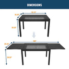 9 Pieces Outdoor Dining Set with Rectangular Dining Table