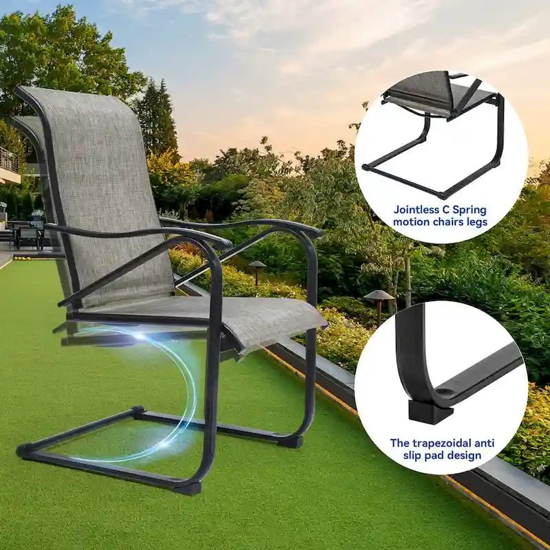 Outdoor Dining Armchair Patio Chair Picnic Chair(Set of 2)