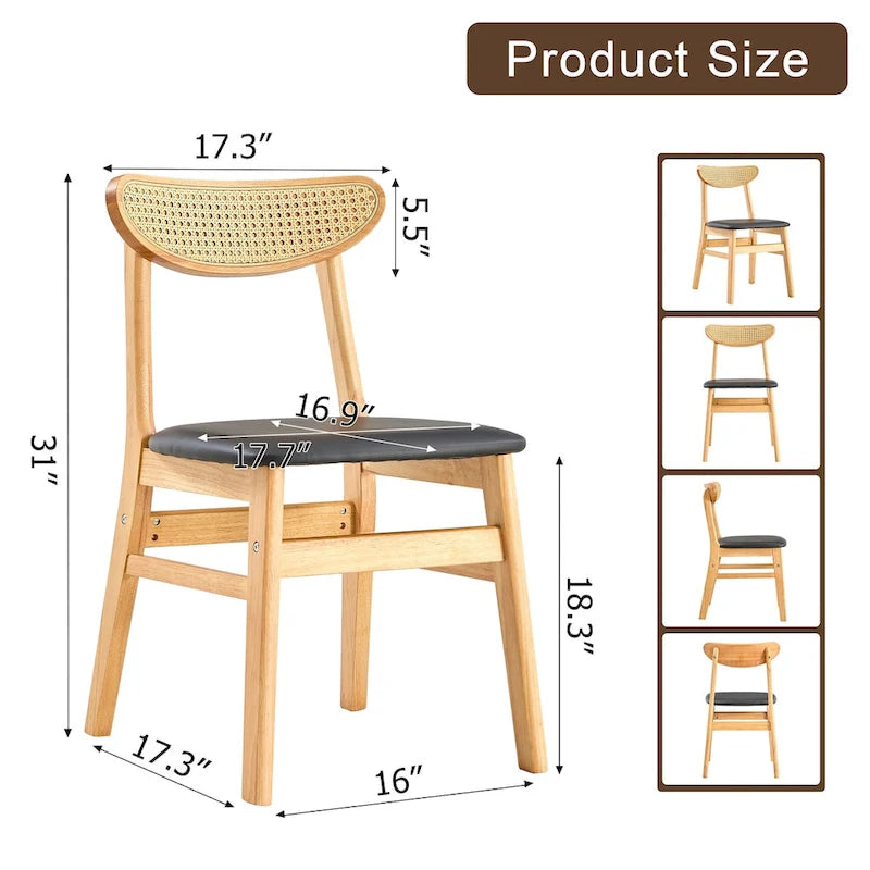 The stylish and durable solid wood dining chair