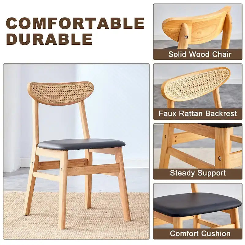 The stylish and durable solid wood dining chair