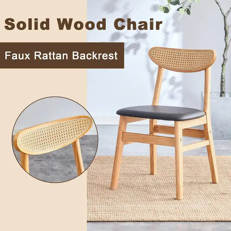 The stylish and durable solid wood dining chair
