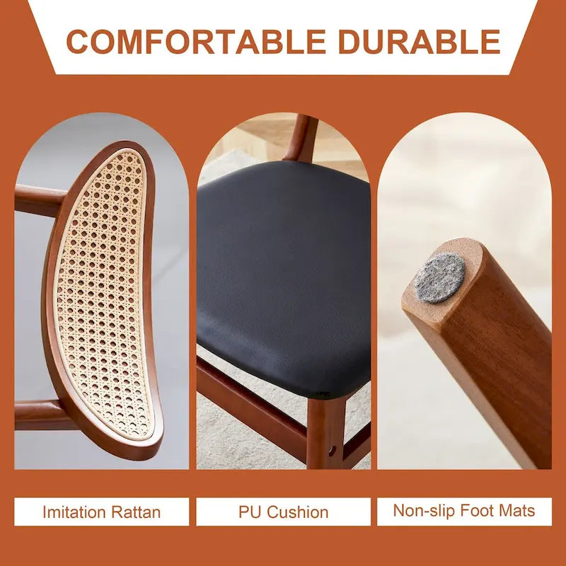 The stylish and durable solid wood dining chair