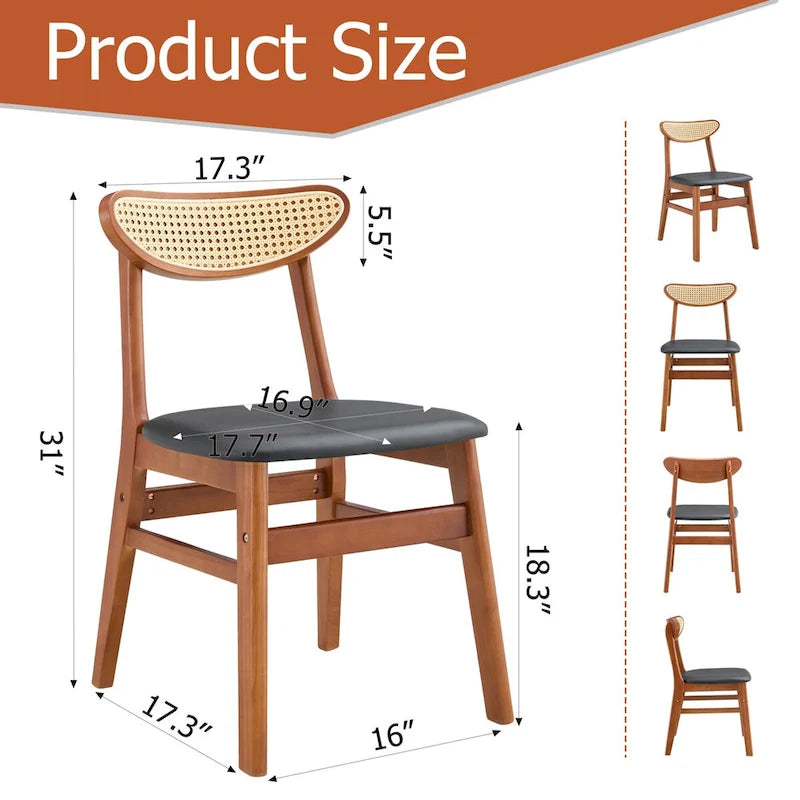 The stylish and durable solid wood dining chair