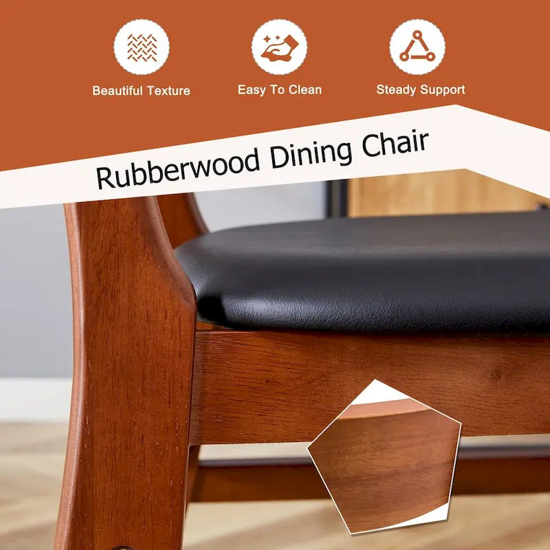 The stylish and durable solid wood dining chair