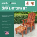 American Furniture Classics Model MM104 111 CEDAR Stationary Chair with Stationary Ottoman
