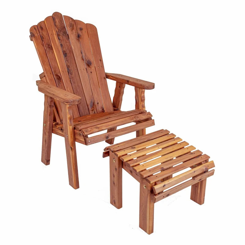 American Furniture Classics Model MM104 111 CEDAR Stationary Chair with Stationary Ottoman