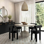 Omaha Concrete Faux Travertine Indoor / Outdoor 48 Round Dining Table
