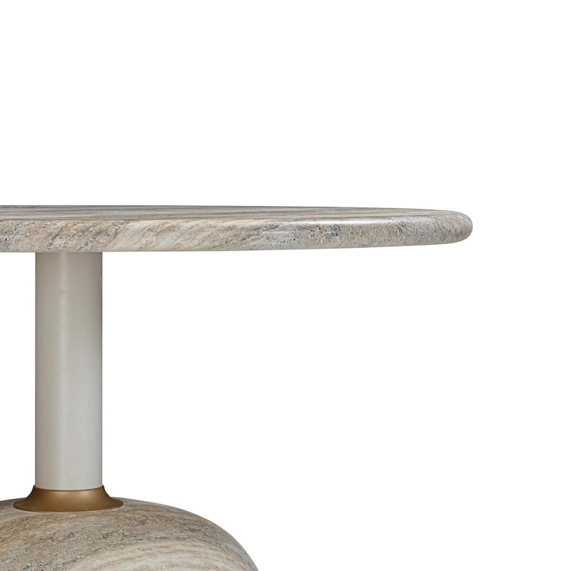 Omaha Concrete Faux Travertine Indoor / Outdoor 48 Round Dining Table