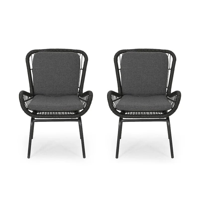 Outdoor Patio Club Chairs Set of 2 by Christopher Knight Home