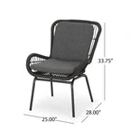 Outdoor Patio Club Chairs Set of 2 by Christopher Knight Home