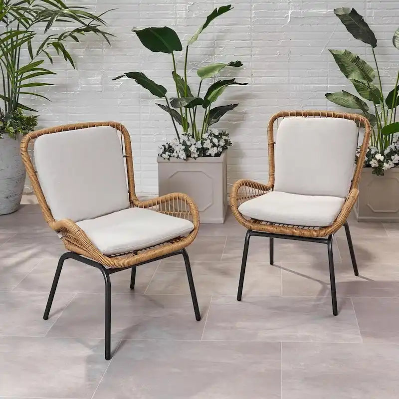Outdoor Patio Club Chairs Set of 2 by Christopher Knight Home