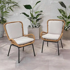 Outdoor Patio Club Chairs Set of 2 by Christopher Knight Home