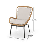Outdoor Patio Club Chairs Set of 2 by Christopher Knight Home