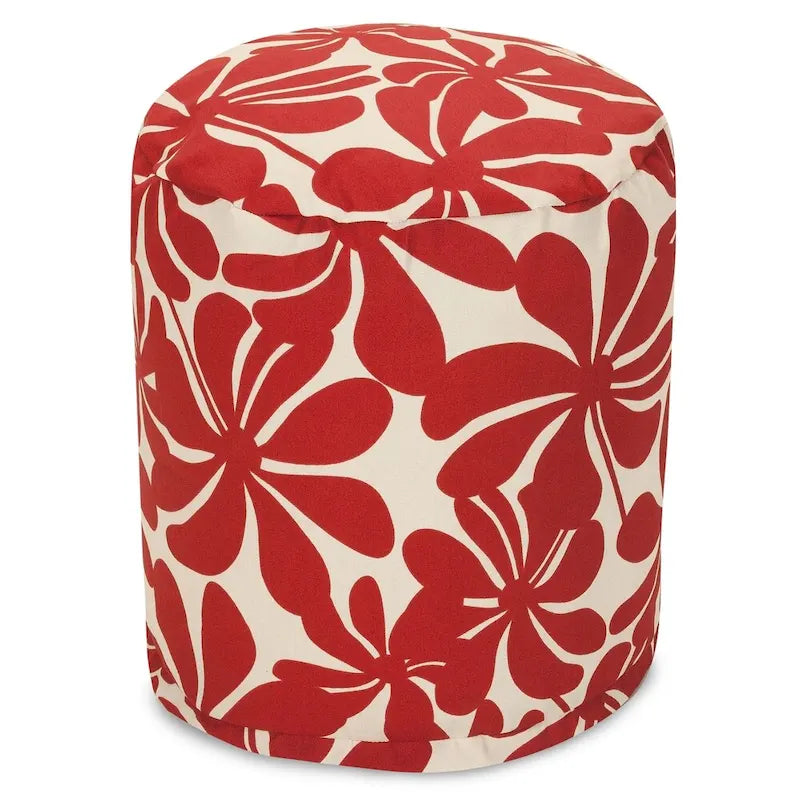 Majestic Home Goods Plantation Indoor / Outdoor Ottoman Pouf 16 L x 16 W x 17 H