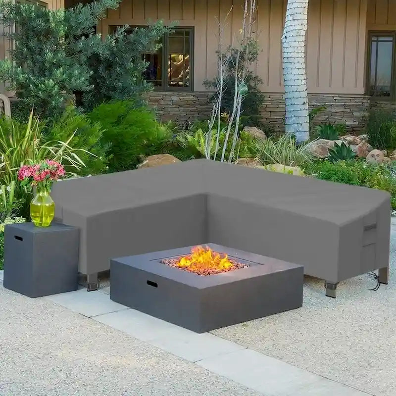 Universal Patio Sectional Sofa Cover Anti-UV & Windproof Waterproof
