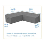 Universal Patio Sectional Sofa Cover Anti-UV & Windproof Waterproof