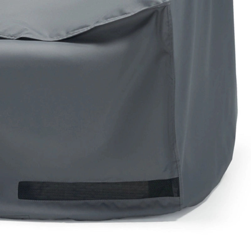 Cannes 2 Piece Polyester Outdoor Patio Club Chair Deluxe Furniture Cover - Grey - 35W x 33D x 33H