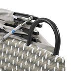 Gray All-Weather PE Rattan Outdoor Round Sectional Daybed Set