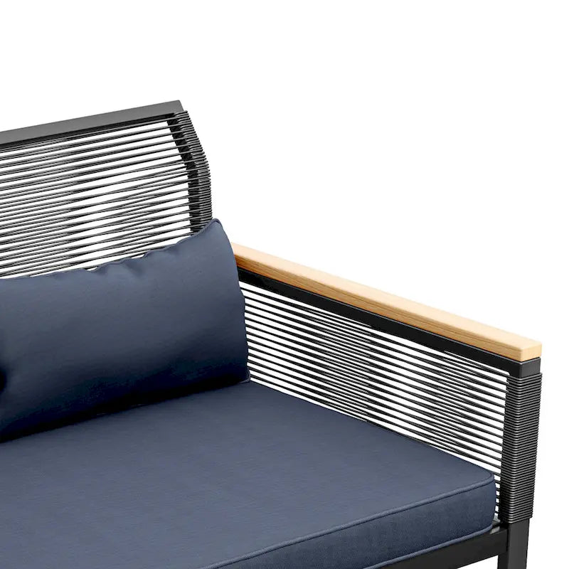 Moasis Wicker Patio Loveseat - 28.3L x 23.6W x 37.4H