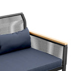 Moasis Wicker Patio Loveseat - 28.3L x 23.6W x 37.4H