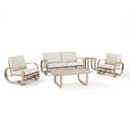 5-Piece Outdoor Aluminum Set - Sectional Conversation Sofa Collection