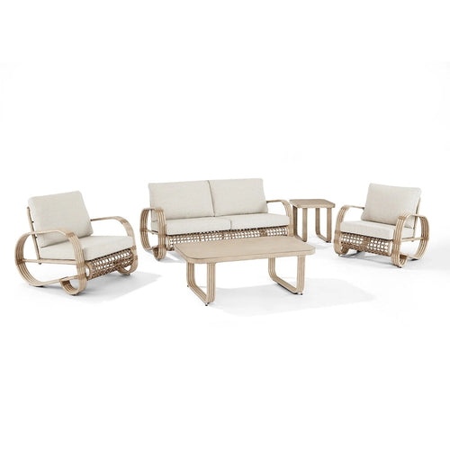 5-Piece Outdoor Aluminum Set - Sectional Conversation Sofa Collection