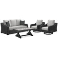 Signature Design by Ashley Beachcroft Outdoor Sofa and 2 Chairs with Coffee Table