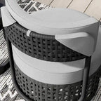 Corvus Donges 3-piece Outdoor Wicker Conversation Set