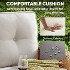 Patio Furniture Wicker Love-seat Sofa - Yellow