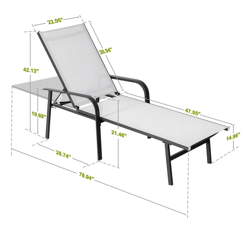 Outdoor Textilene Lounge Chair