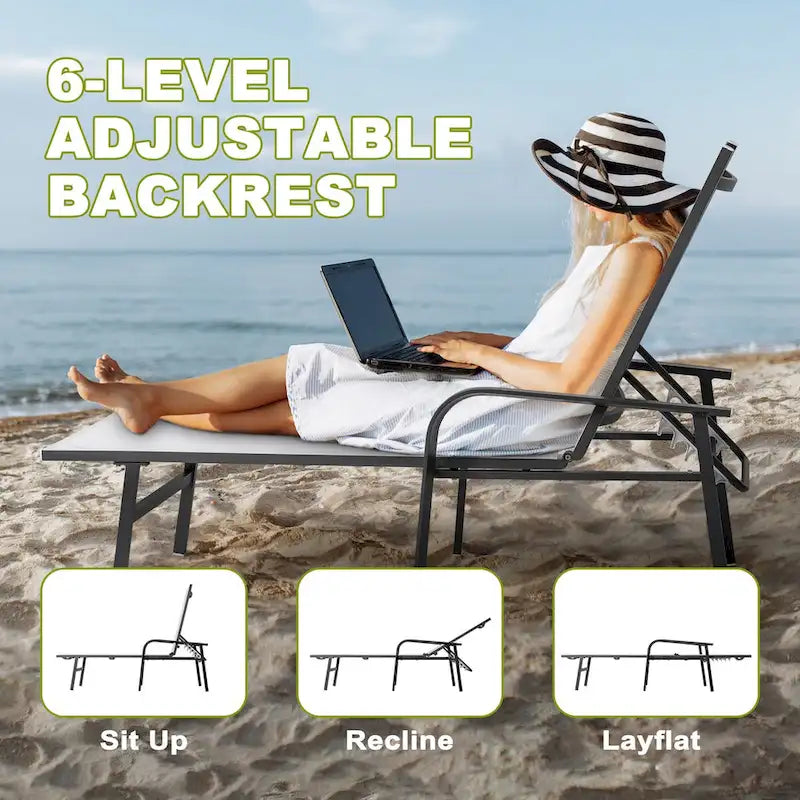 Outdoor Textilene Lounge Chair