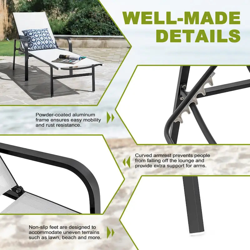 Outdoor Textilene Lounge Chair