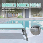 Patio Chaise Lounge Set of 3,Aluminum Pool Lounge Chairs with Side Table,Outdoor Adjustable Recliner All Weather for Poolside