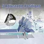 Patio Chaise Lounge Set of 3,Aluminum Pool Lounge Chairs with Side Table,Outdoor Adjustable Recliner All Weather for Poolside