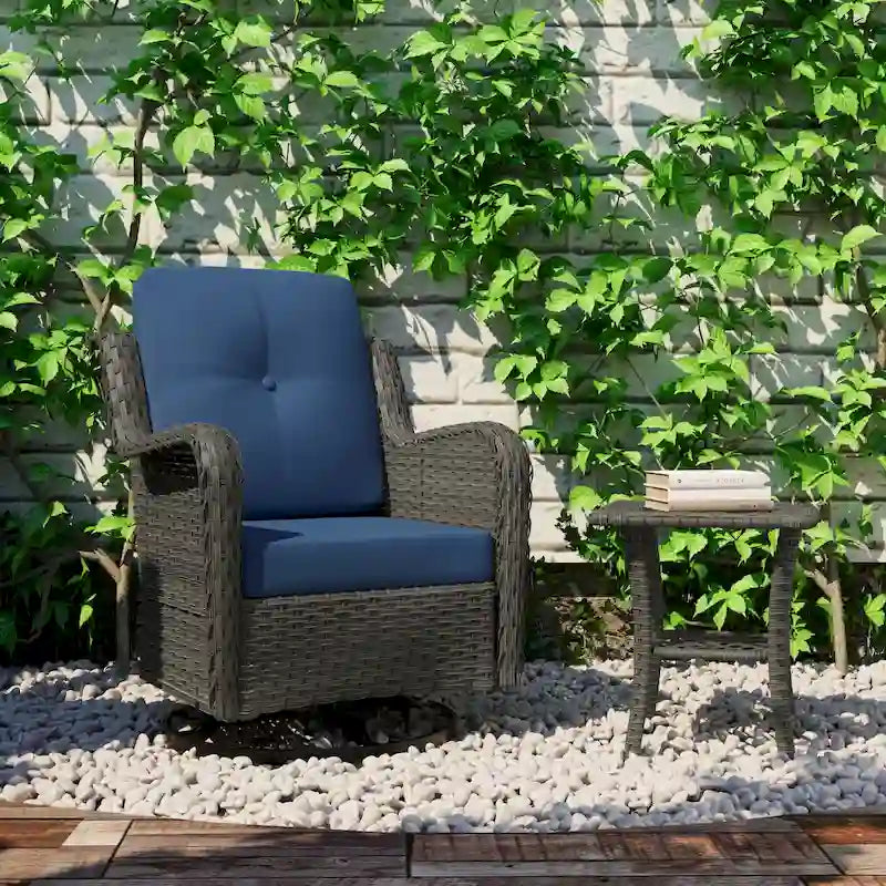 Outdoor Swivel Rocker Patio Rattan Chair