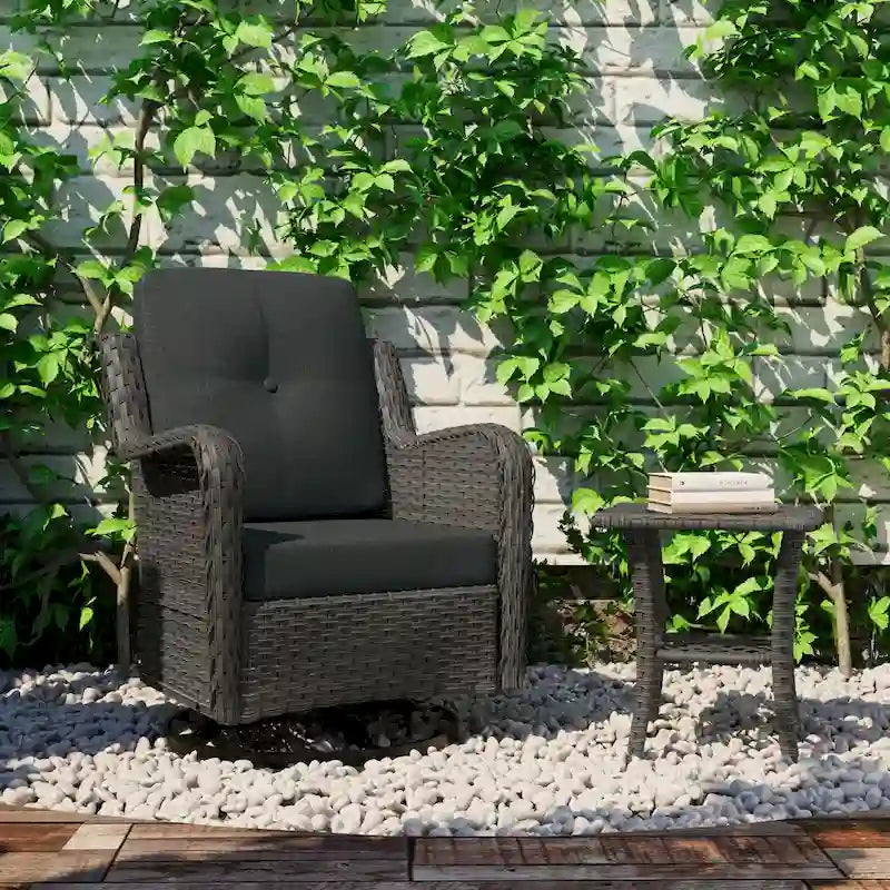 Outdoor Swivel Rocker Patio Rattan Chair