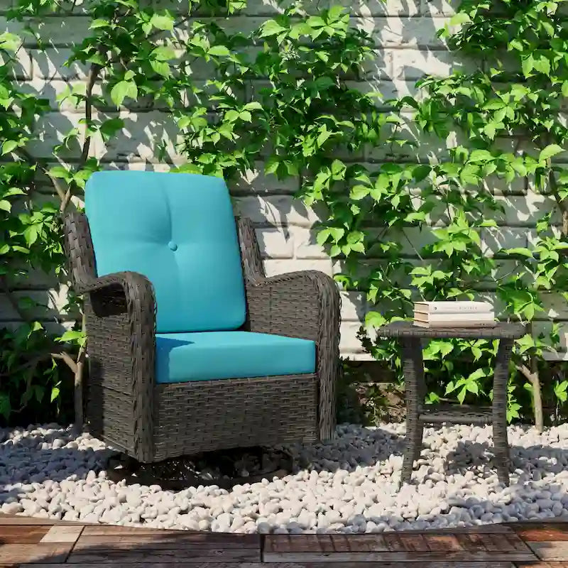 Outdoor Swivel Rocker Patio Rattan Chair