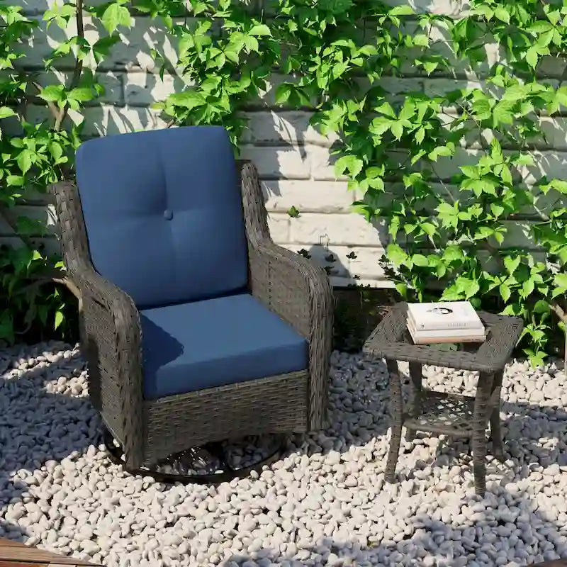 Outdoor Swivel Rocker Patio Rattan Chair