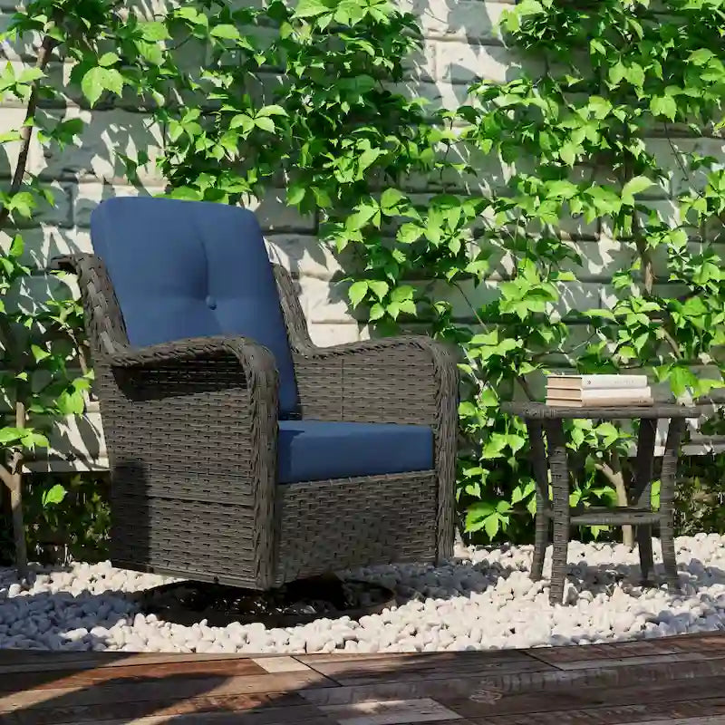 Outdoor Swivel Rocker Patio Rattan Chair